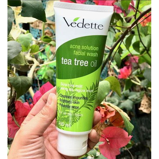 Sữa Rửa Mặt Chiết Xuất Tràm Trà Giúp Sáng Da, Ngừa Mụn Vedette 100ml | BigBuy360 - bigbuy360.vn