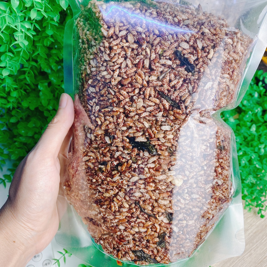 Gạo lứt sấy rong biển túi 450g dinh dưỡng ăn kiêng, giảm béo giòn rụm không tanh