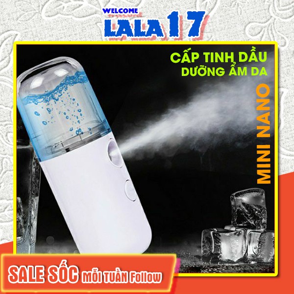 Máy phun sương mini xả tinh dầu xịt khoáng tạo ẩm cẩm tay , dưỡng ẩm mặt nạ dưỡng da, xông hơi dưỡng thể Lala17