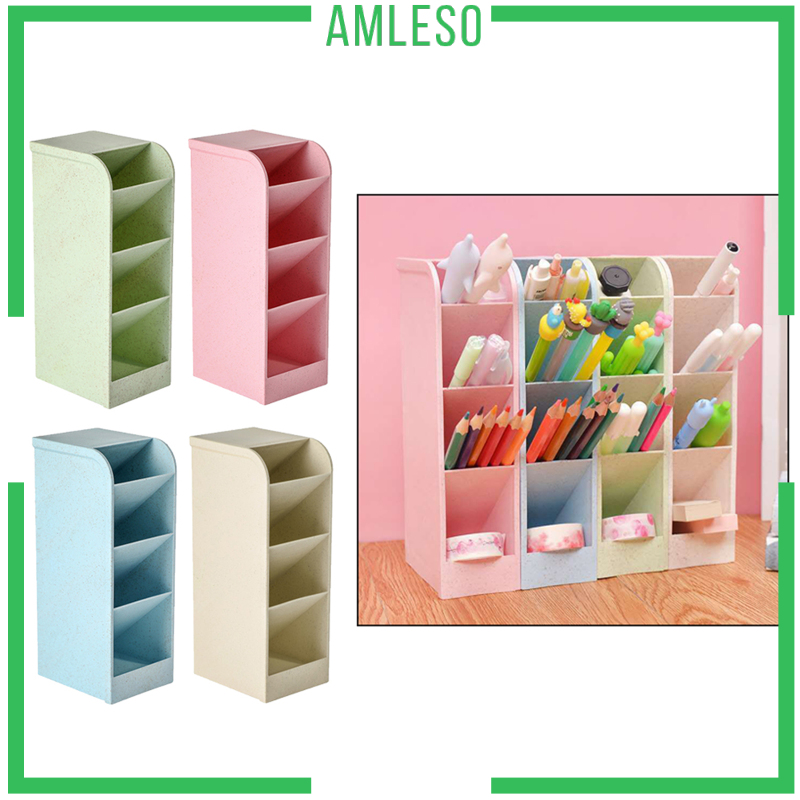 [AMLESO]Kawaii Pen Storage Holder for Office Teacher Home Paint Brushes Supplies