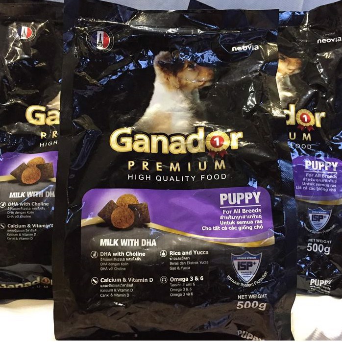 [400g] Ganador Thức ăn hạt cho chó con vị sữa &amp; DHA - Lida Pet Shop