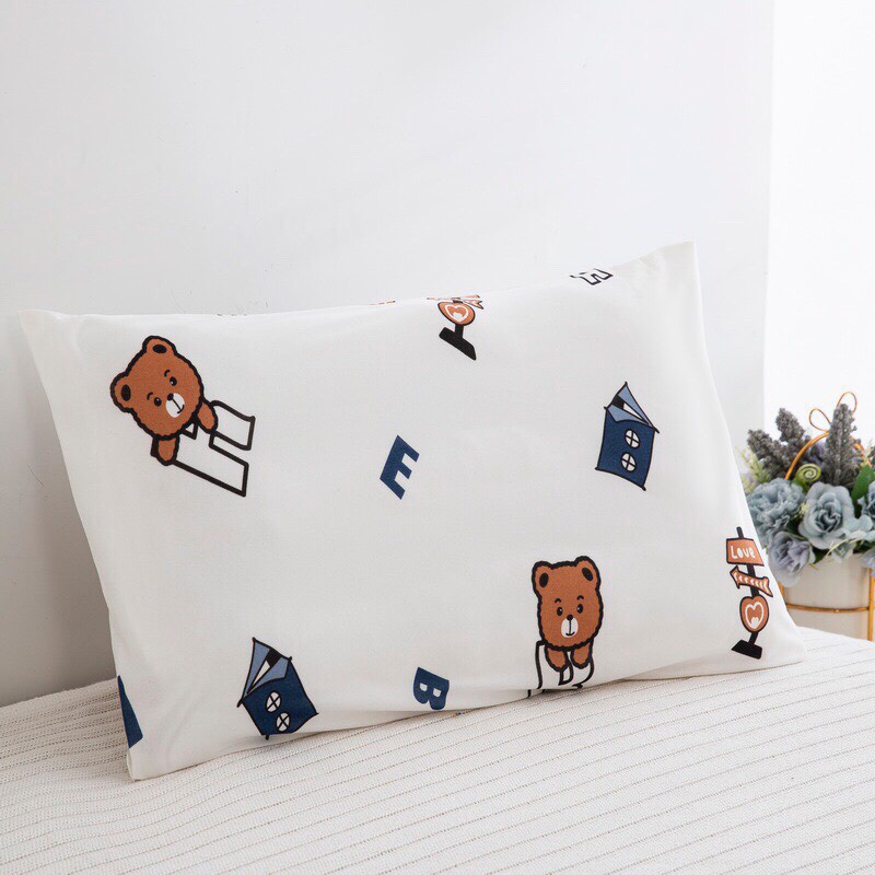 Gối cotton cho bé 100% thấm hút mồ hôi tốt, chất liệu cotton thoáng mát tạo cảm giác dễ chịu cho bé kích thước 30x50cm
