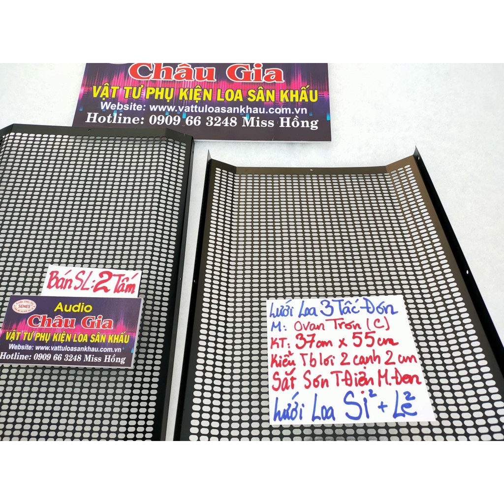 Lưới loa 3 tấc đơn 37cm x 55cm 2 tấm Audio châu gia