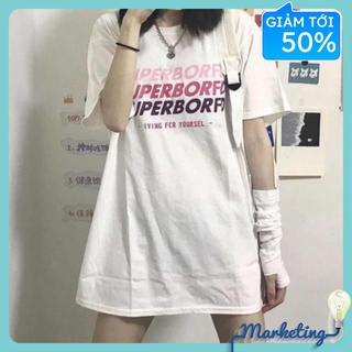 Áo phông form rộng nam nữ cổ tròn