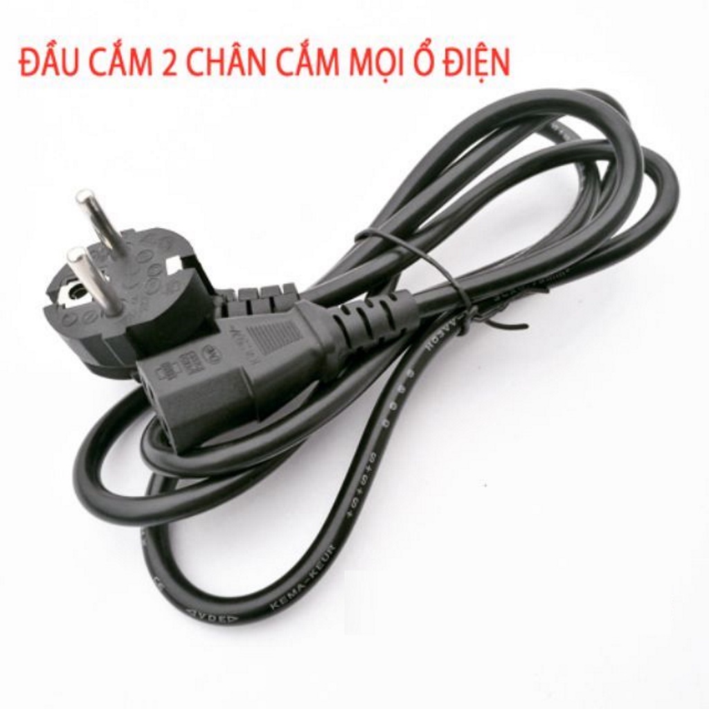 Dây Cắm Nguồn 2 Chân Đa Năng, Dây Nguồn Nồi Cơm Điện, Nồi Áp Suất, Nguồn Máy Tính PC, Máy In Dây To