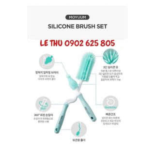 [CHÍNH HÃNG] CỌ RỬA BÌNH SỮA SILICON 100% MOYUUM - KOREA