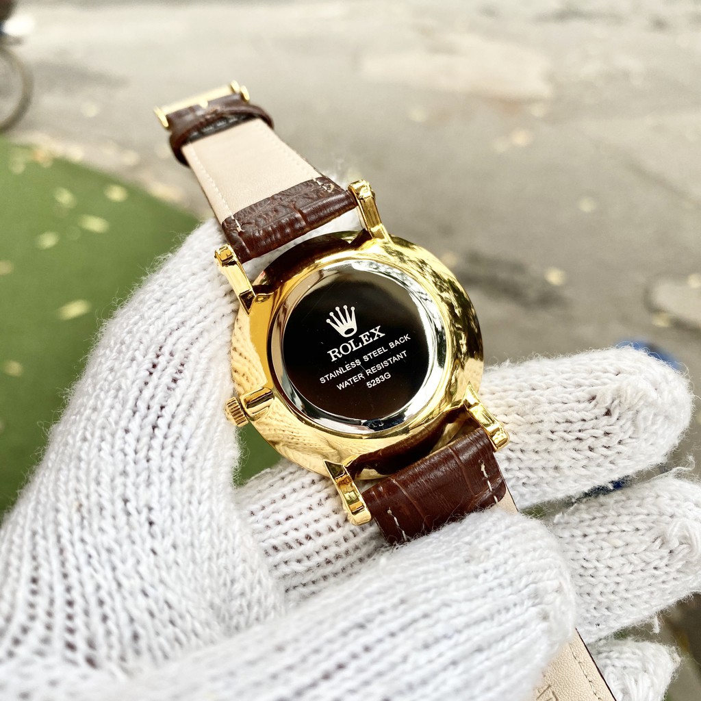 Đồng Hồ NAM R075A DÂY DA Mặt TRẮNG Chống Xước, Chống Nước  - TẶNG 1 Vòng Đá tỳ Hưu + 2 pin AG4 + 1 Ví Da Cao Cấp | BigBuy360 - bigbuy360.vn