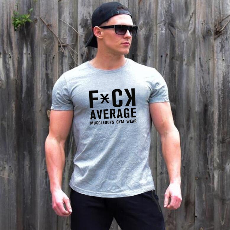 Áo thun cotton nam tay ngắn in chữ