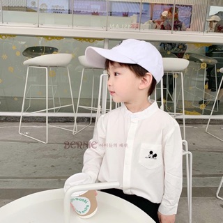 Set áo sơ mi mickey quần đen bé trai