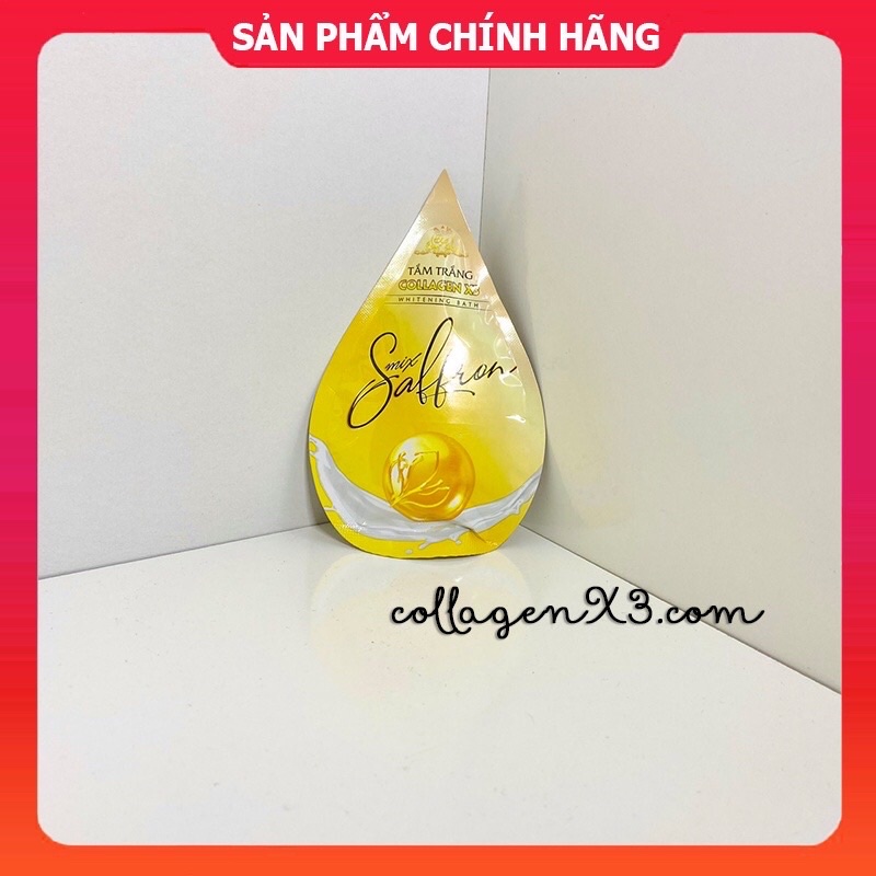 (Tách lẻ 1 gói) Tắm Trắng Collagen X3 chính hãng Mỹ Phẩm Đông Anh - Tắm trắng Mix Saffron Luxury X3