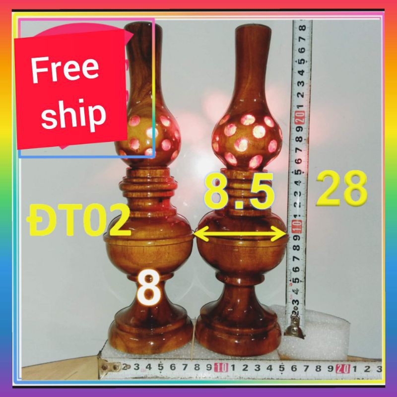 cặp đèn tổ ong để bàn thờ cao 28 cm