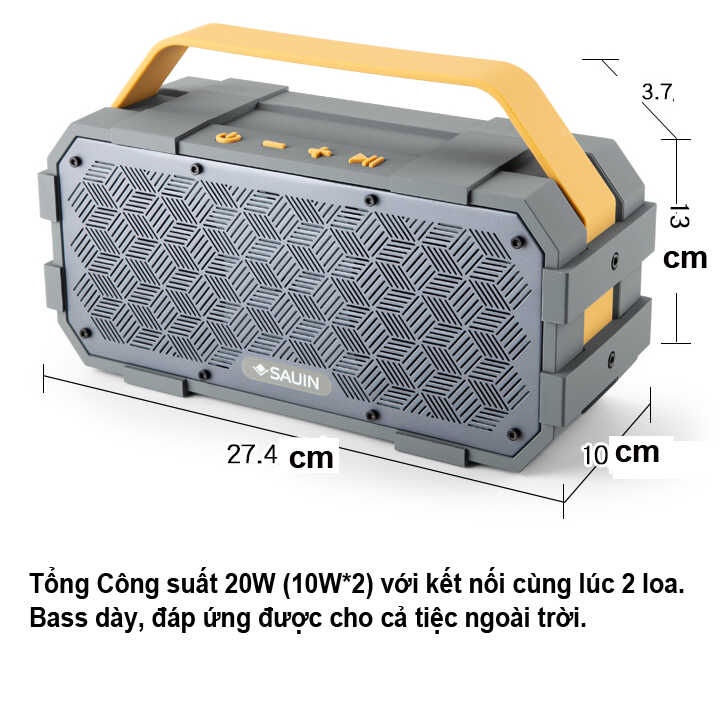 Loa Bluetooth SANSUI S20 Công suất thực 20W