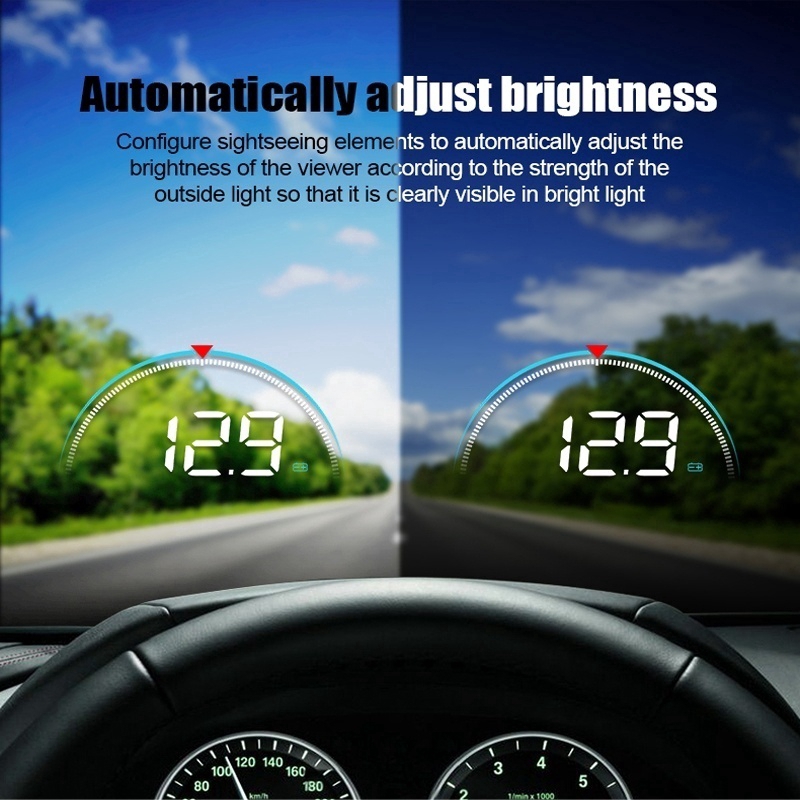 M8 Car HUD Head-up Display OBD2 II Overspeed Warning System Speed Projector