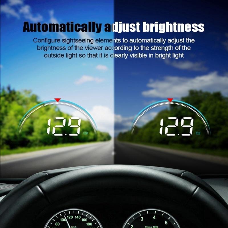 M8 Car HUD Head-up Display OBD2 II Overspeed Warning System Speed Projector
