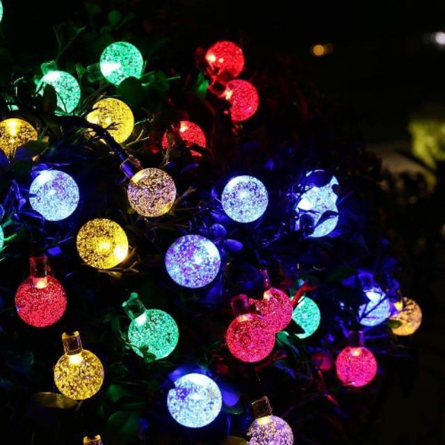 Dây đèn chớp tắt bi bọt đủ màu 9m, dây đèn trang trí chống nước, đèn trang trí noel   2022