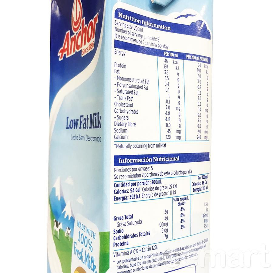 Sữa tươi Anchor Low Fat Milk 1L