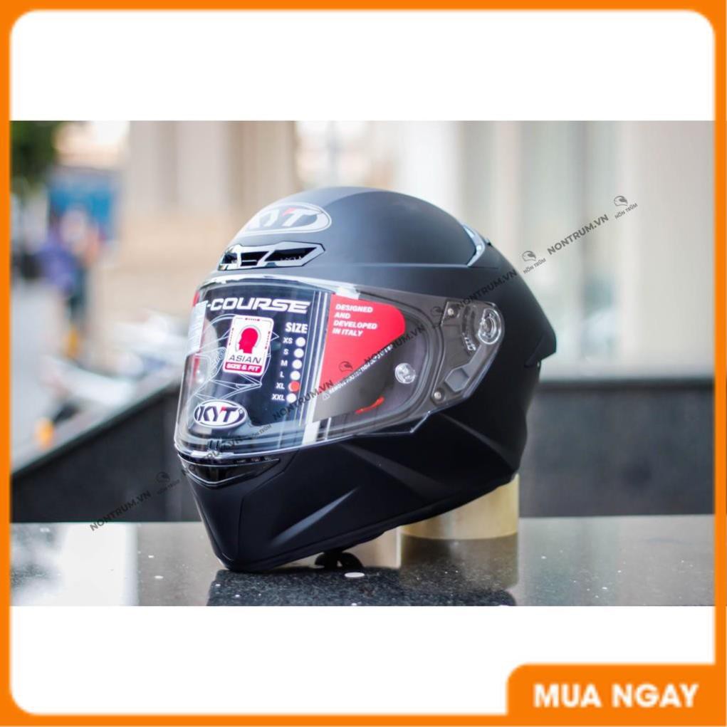 Nón bảo hiểm full face KYT TT Course chính hãng đen size M L XL_phuotarmor