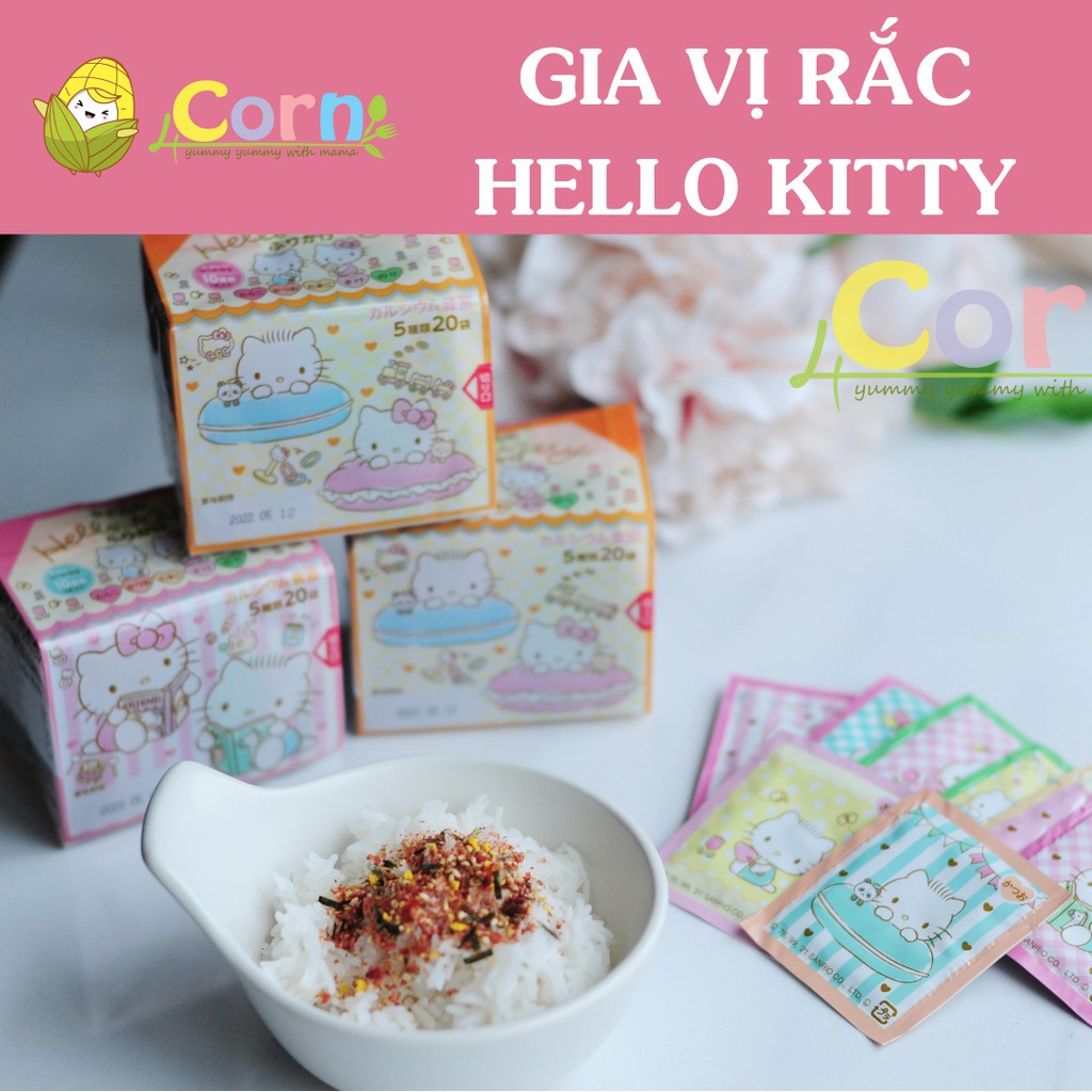 Gia vị rắc cơm Hello Kitty Nhật - Cho bé 9m+