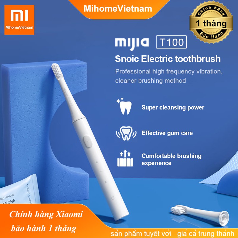 [CHÍNH HÃNG]Bàn chải đánh răng điện Xiaomi Mijia T100 -Công Nghệ Sonic,thời lượng pin dài 30 ngày