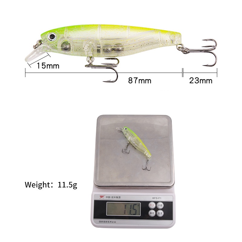 1 Mồi Giả Câu Cá 3D Bằng Nhựa Cứng 8.7cm 11.5g