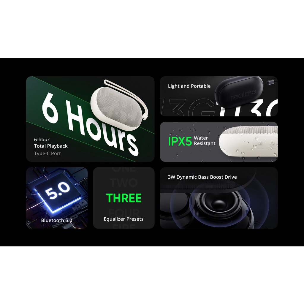 Loa Bluetooth Realme Pocket màu Desert Grey