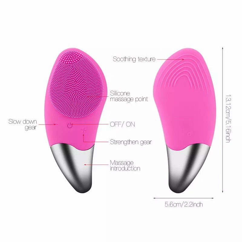 [SIÊU RẺ] MÁY RỬA MẶT RUNG TẠO BỌT GIÚP SẠCH SÂU Máy SONIC FACIAL BRUSH làm sạch da, nâng cơ, se khít lỗ chân lông