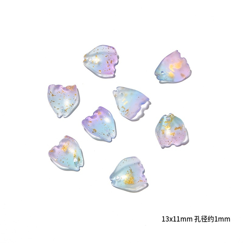 Bộ 10 Mặt Dây Chuyền Hình Hoa Hồng Bằng Thủy Tinh