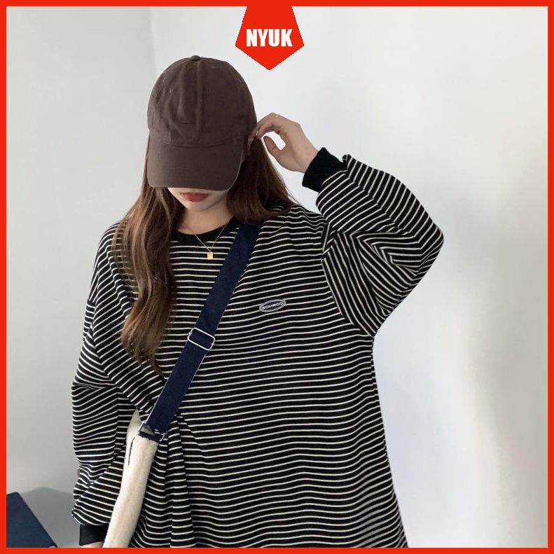 Áo Len Nữ Tay Dài Kẻ Sọc Ngang Thời Trang Hàn Quốc Mới | BigBuy360 - bigbuy360.vn