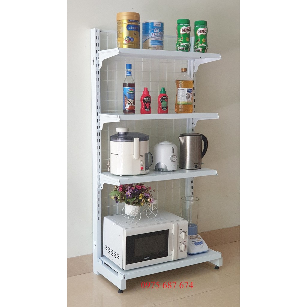 Kệ để đồ đa năng lắp ghép thông minh sơn tĩnh điện chống rỉ nhà bếp Dài 70cm, rộng 40cm, cao 150cm gồm 4 tầng