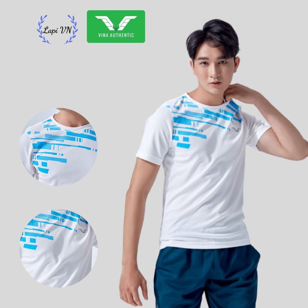 Áo Thể Thao Nam Cổ Tròn AVT01 Vina Sport, Áo Tập Gym Tennis , Chất Thun Thấm Hút Mồ Hôi, Thoáng Mát, Full Size- Lapi VN