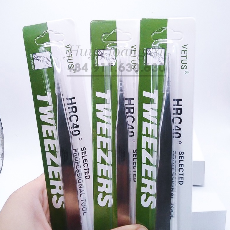 Nhíp Tách Thẳng _ Cong Trơn Vetus - Dụng Cụ Nối Mi Siêu Bền - HUY HOÀNG MI