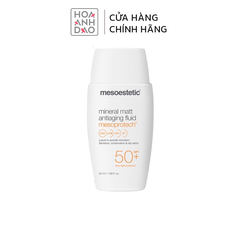 Nhũ tương chống nắng Mesoestetic Mesoprotech Mineral Matt SPF50