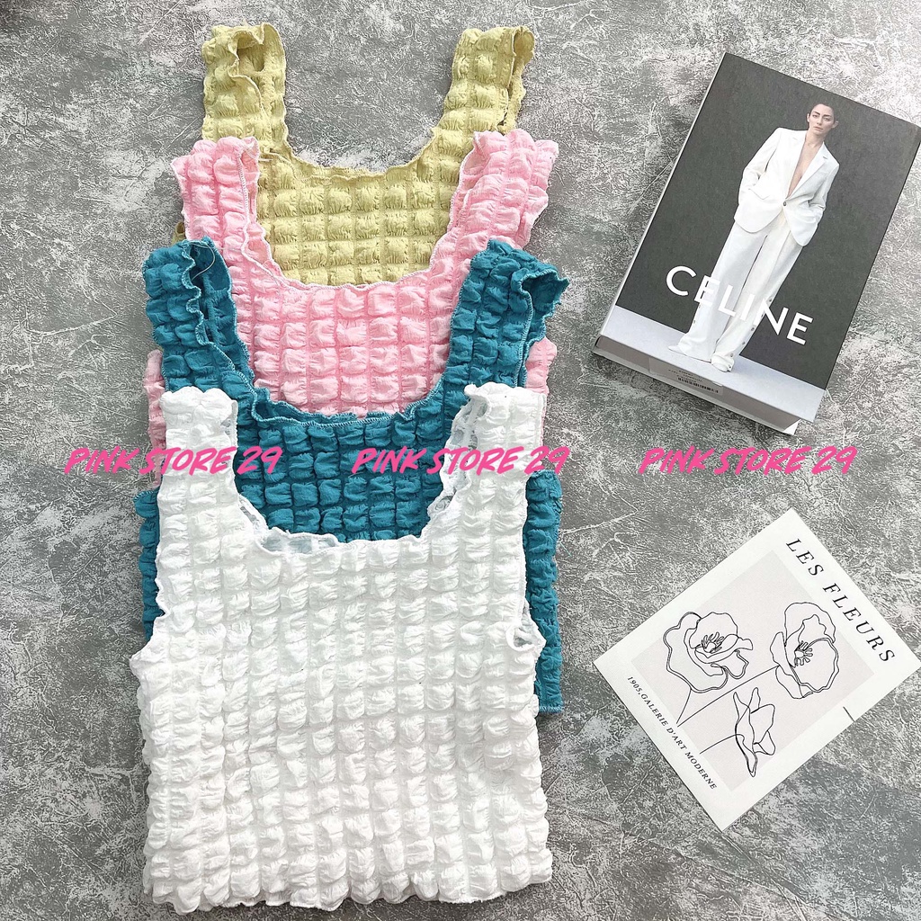 Áo Ba Lỗ Croptop , Dáng Rộng Chất Xốp Siêu Mát Alohashop91