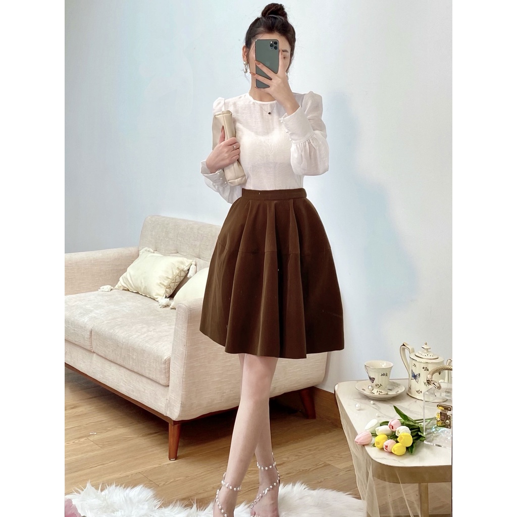 Áo tơ nhún cổ 1AO00143TR Lep'