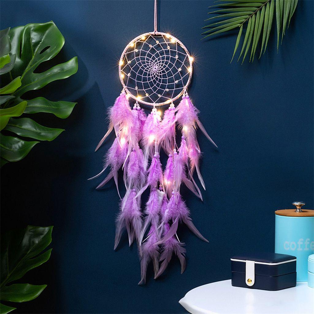 JARRED 1 Lưới Bắt Giấc Mơ Có Đèn Trang Trí