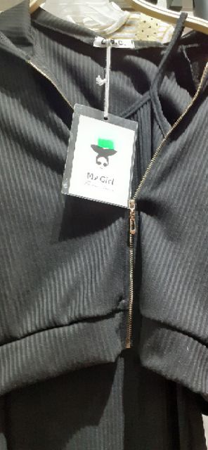 Váy len body kèm khoác