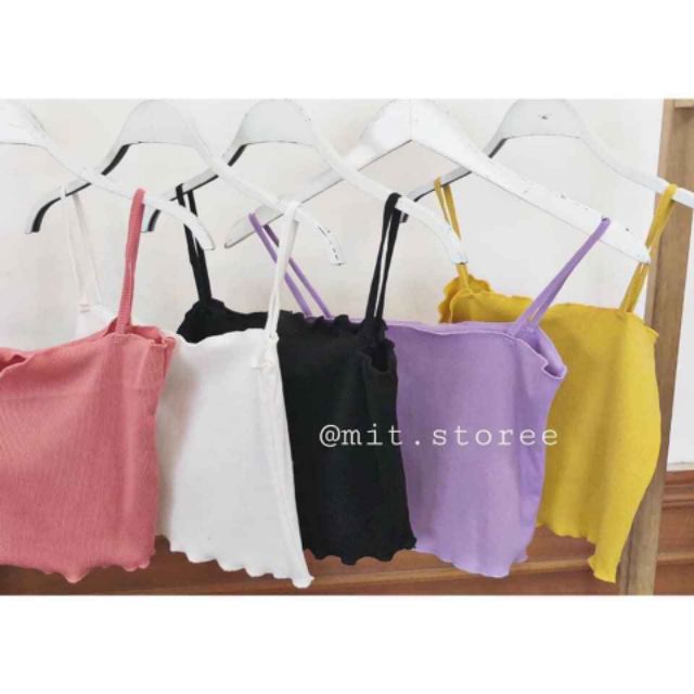 [Mã FAMAYWA giảm 10K đơn 50K] Áo croptop 2 dây xoắn viền | BigBuy360 - bigbuy360.vn