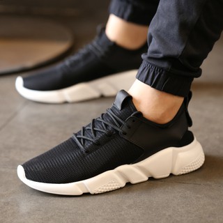 Giày sneaker thời trang nam cao cấp-  MS5 - đen trắng