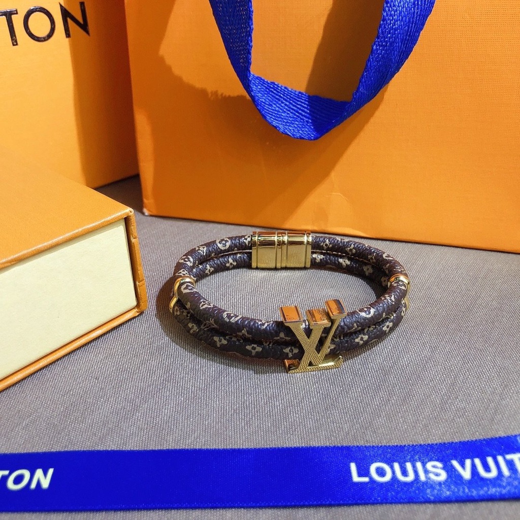 LOUIS VUITTON Vòng Tay LV Bằng Thép Thời Trang Đơn Giản Cho Nam Và Nữ