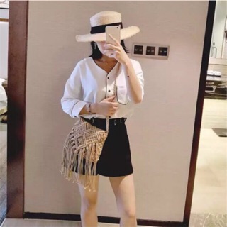 Túi đi biển Boho tua rua cá tính/ Ảnh Thật