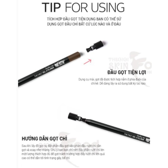 Chì Kẻ Mắt Lâu Trôi Merzy Another Me The First Gel Eyeliner 0.5g G50