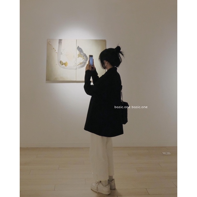 Áo blazer oversize xanh lá, áo blazer form rộng Hàn Quốc Bazic one