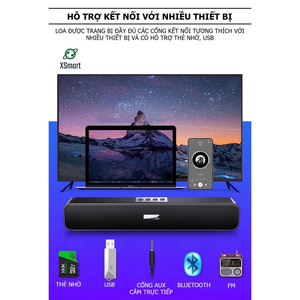 Loa Bluetooth Không Dây Cao Cấp A36 PRO BASS 2022 Âm Thanh Nghe Nhạc Siêu Đã Tương Thích Điện Thoại Máy Tính Laptop Tivi