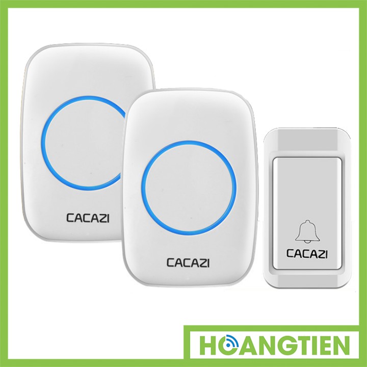 Chuông cửa không dây không pin 1 nút bấm 2 loa chuông Cacazi HT-CA2