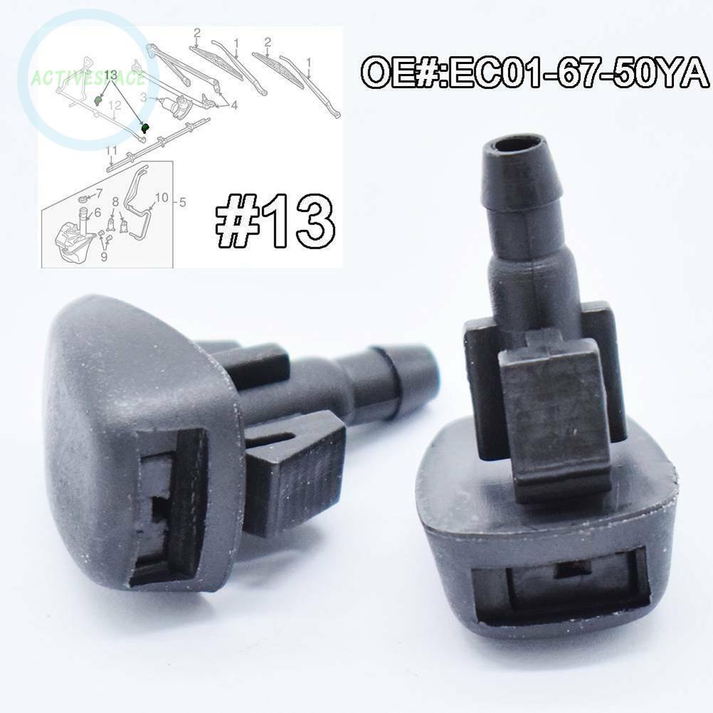 2x Front Windshield Wiper Washer Nozzle Jet For Mazda 3 6 #EC01-67-50YA