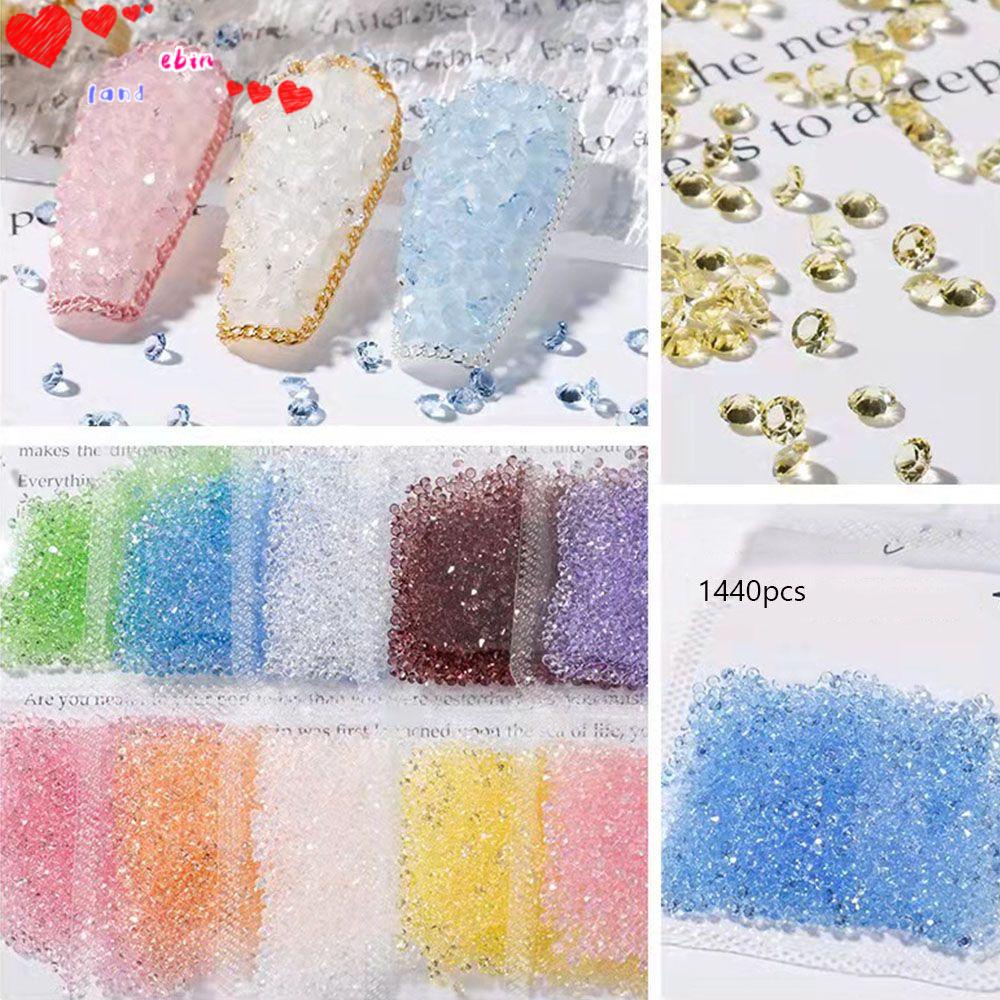 1 Gói 1440 Miếng Dán Trang Trí Hình Phong Cách Nhật Hàn|Móng Tay Giả|Phụ Kiện Trang Trí Móng Tay 3D Hình Tròn 2mm Màu Trắng Sữa Nhiều Màu Sắc