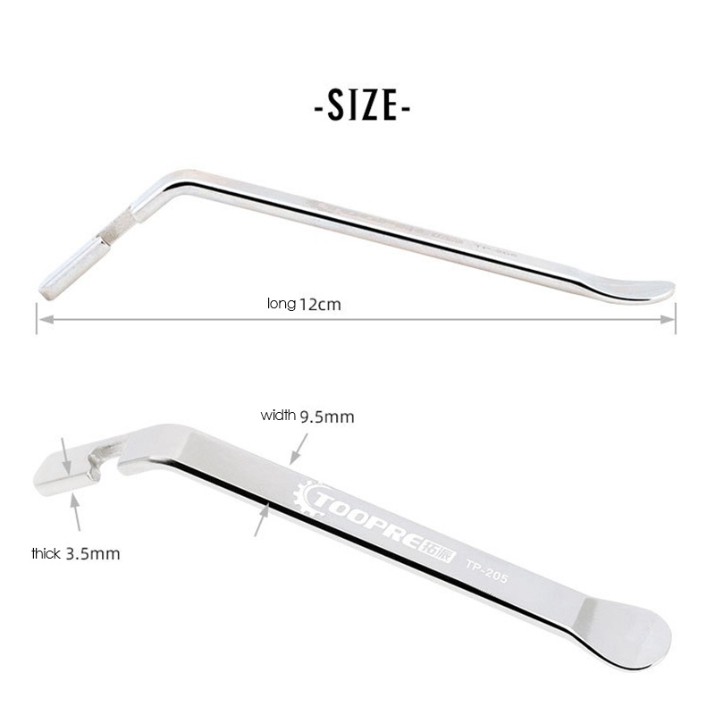 TOOPRE 3Pcs Road Bike Tire Lever Stainless Steel Repair Tool Black