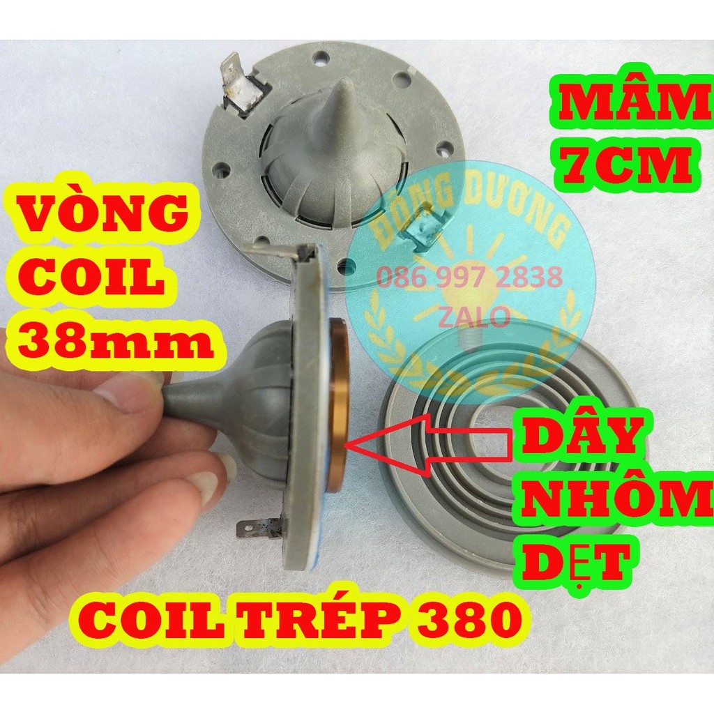 COIL TREBLE 380 - CÔN LOA TRÉP 38MM NHÔM DẸT - CÔN LOA TRÉP RỜI