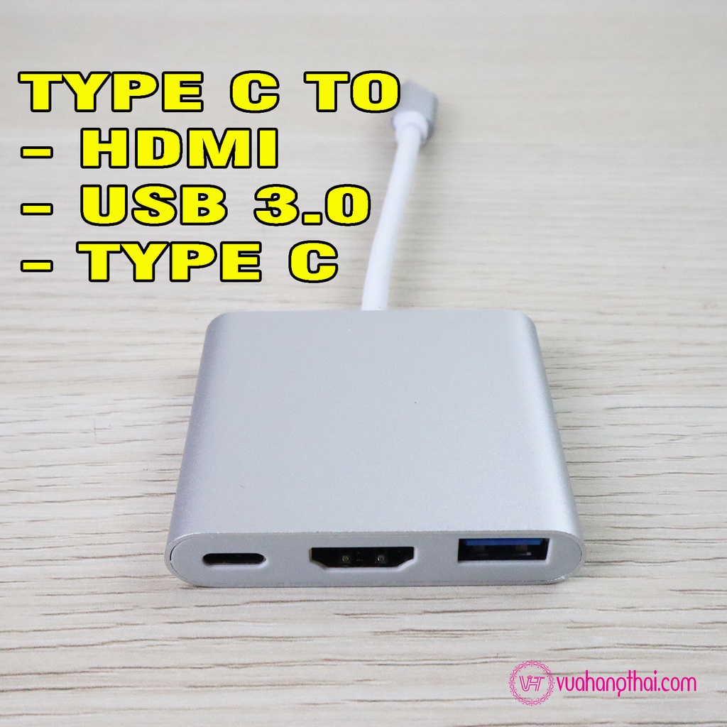 Cáp chuyển cổng USB type C to HDMI 4K - USB 3.0 - USB type C