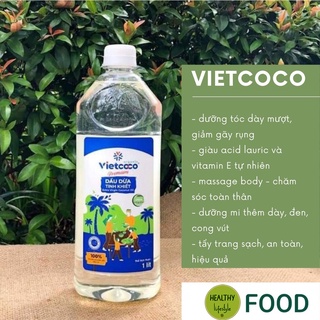 Dầu dừa tinh khiết Premium Organic VIETCOCO - 1000ml ( MẪU MỚI)